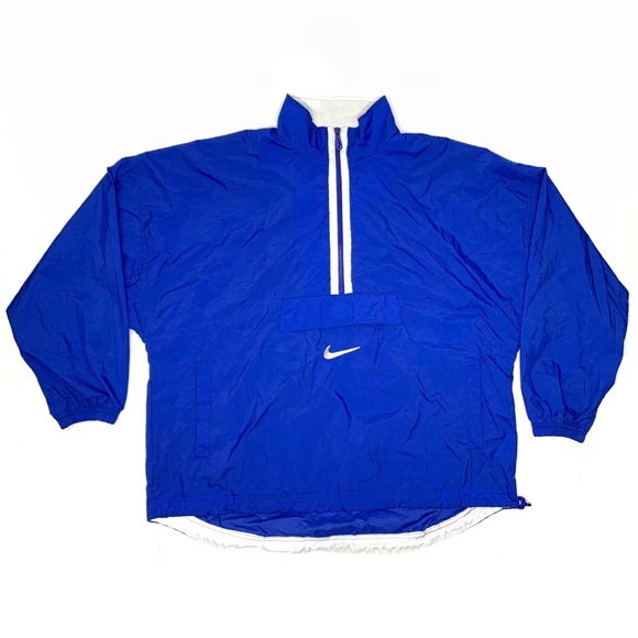 Nike Other - Vintage Nike Windbreaker Mens XL 1/2 zip Blue